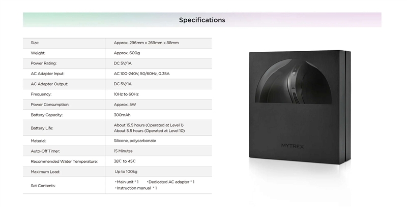 Mytrex Aqua Qutto Entrenador de Suelo Pélvico con EMS