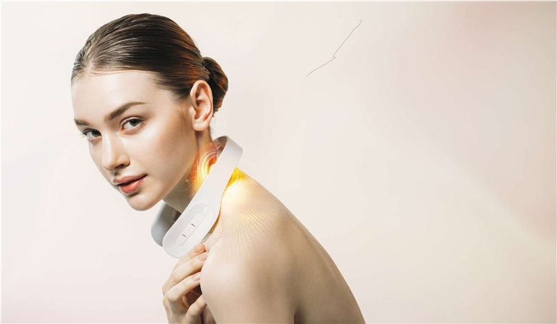 Mytrex Dr.Heat Neck Masajeador de cuello blanco con EMS y calor