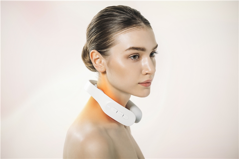 Mytrex Dr.Heat Neck Masajeador de cuello blanco con EMS y calor