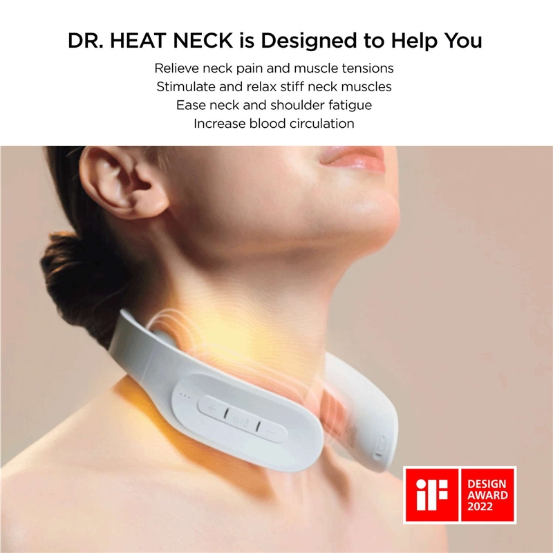 Mytrex Dr.Heat Neck Masajeador de cuello blanco con EMS y calor