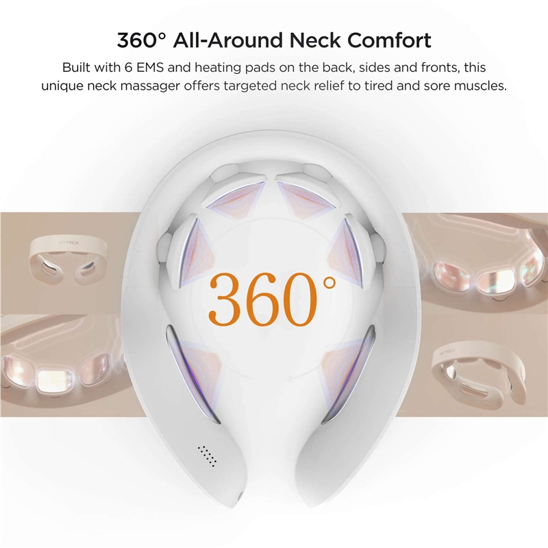 Mytrex Dr.Heat Neck Masajeador de cuello blanco con EMS y calor