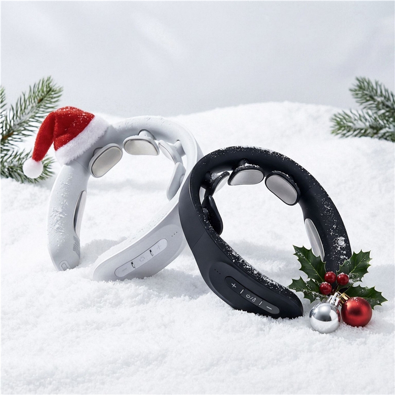 Mytrex Dr.Heat Neck Masajeador de cuello blanco con EMS y calor