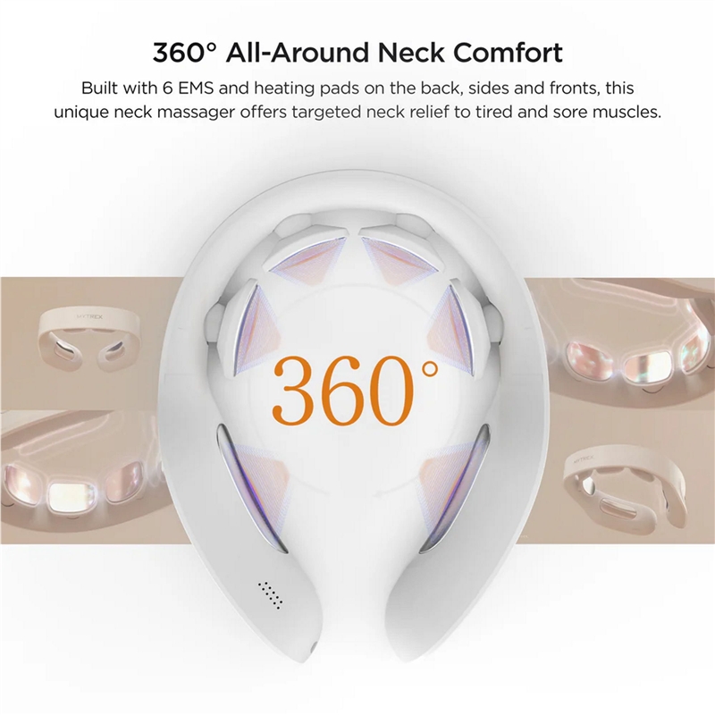 Mytrex Dr.Heat Neck Masajeador de cuello blanco con EMS y calor Re-Loved