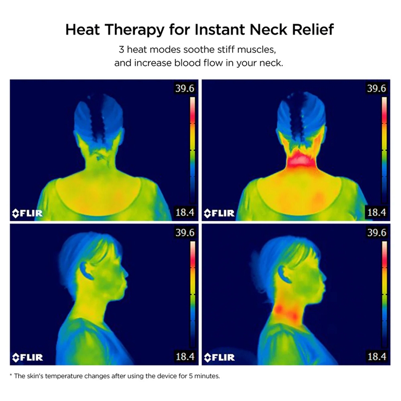 Mytrex Dr.Heat Neck Masajeador de cuello blanco con EMS y calor Re-Loved