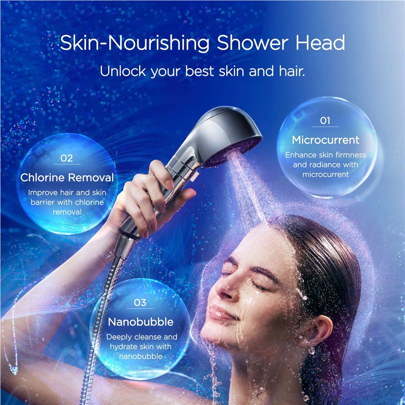 Mytrex HiHo Fine Bubble +e Cabezal de ducha SPA con burbujas y microcorriente