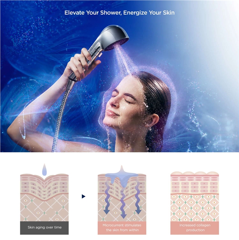 Mytrex HiHo Fine Bubble +e Cabezal de ducha SPA con burbujas y microcorriente