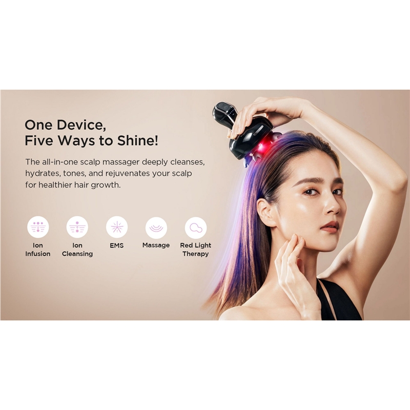 Mytrex Head Spa Deep X Masajeador facial y capilar con EMS que estimula el crecimiento del cabello