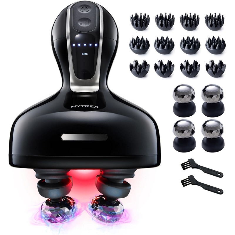 Mytrex Head Spa Deep X Masajeador facial y capilar con EMS que estimula el crecimiento del cabello