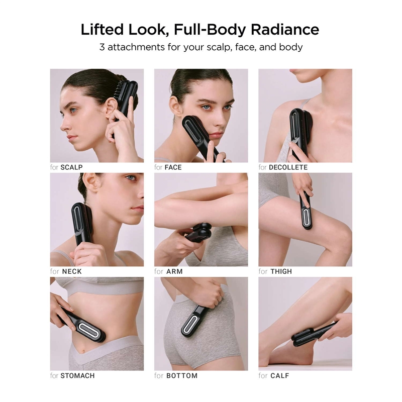 Mytrex Prove EMS Dispositivo de Belleza 3-en-1 Reafirmante y Lifting (Para Cuero Cabelludo/Cara/Cuerpo)