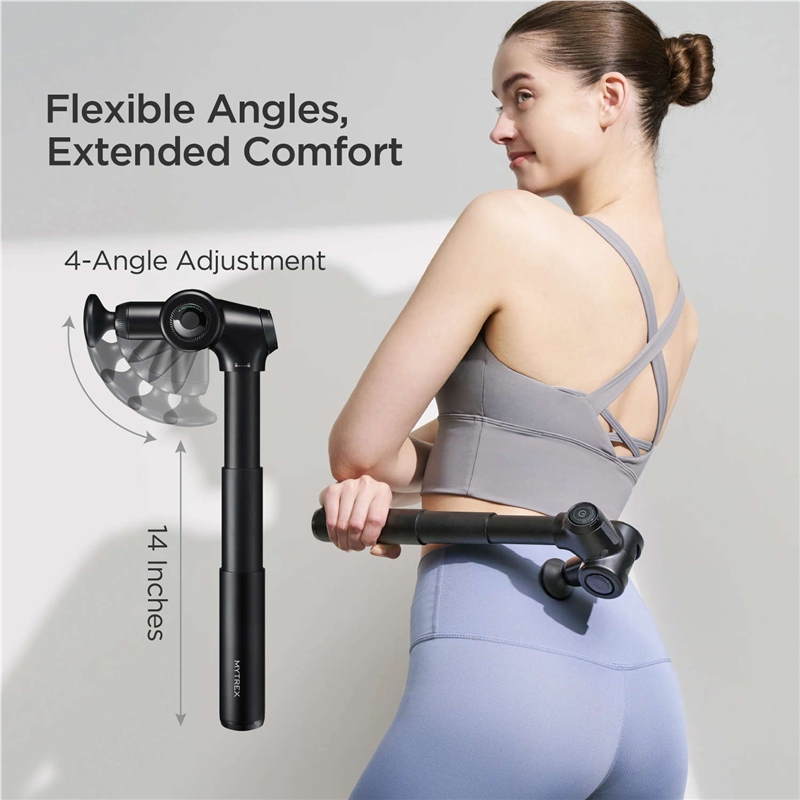 Mytrex Rebive EX FIT Pistola de masaje corporal ajustable negra