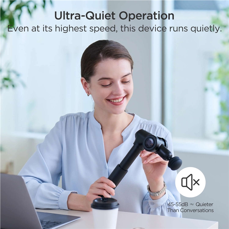 Mytrex Rebive EX FIT Pistola de masaje corporal ajustable negra