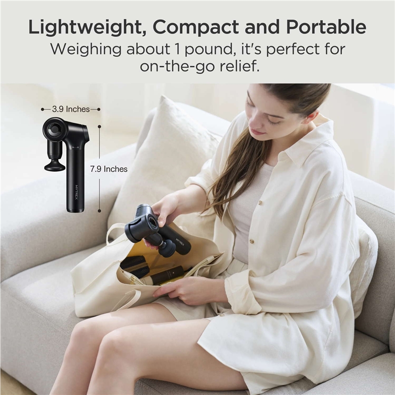 Mytrex Rebive EX FIT Pistola de masaje corporal ajustable negra